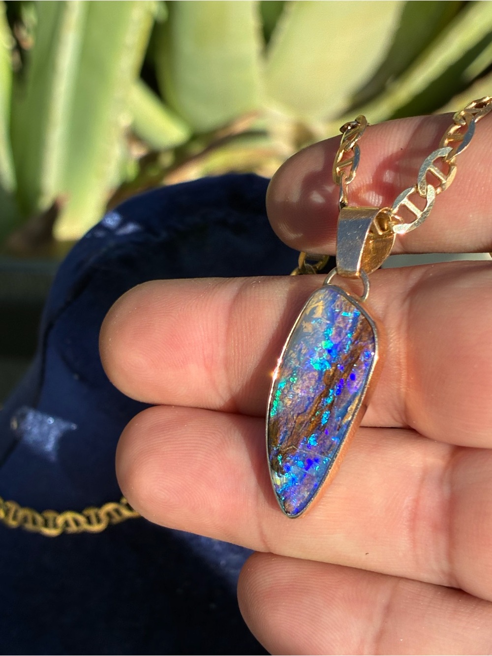 Pipe Opal Pendant (14K Gold) - Picture 9 of 16